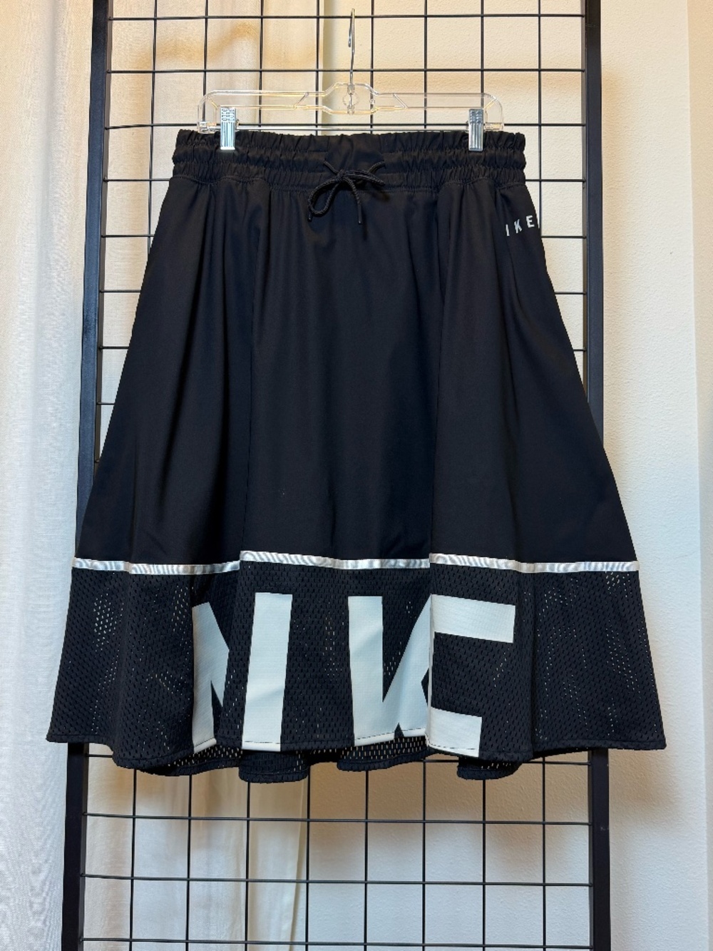 Nike Black Sportswear Mesh Midi Skirt
